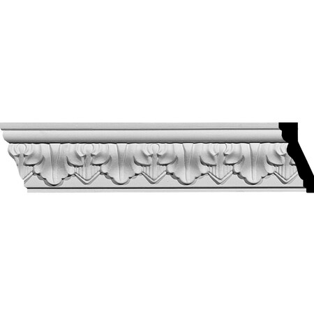 Ekena Millwork SAMPLE - 2 5/8"H x 1 1/4"P x 2 7/8"F x 12"L Ashur Leaf Crown Moulding SAMPLE-MLD02X01X02AS
